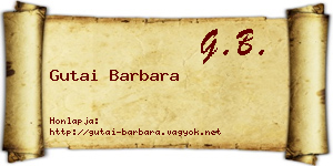 Gutai Barbara névjegykártya